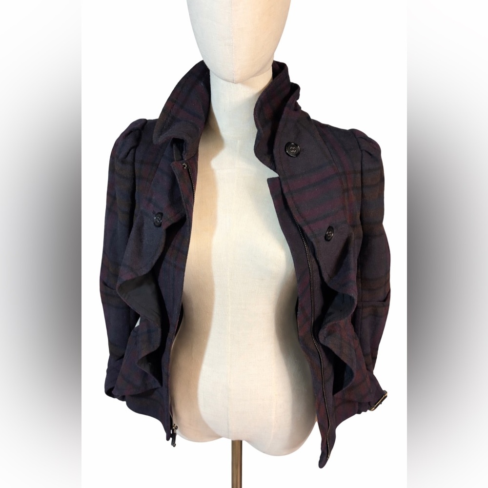 BCBGMaxAzria Dark Plaid Jacket